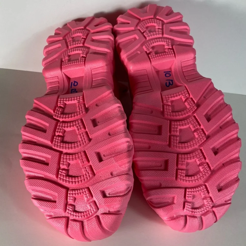 Women’s Pink Fashionable Lace Up Platform Sneakers size 10 - Picture 10 of 10